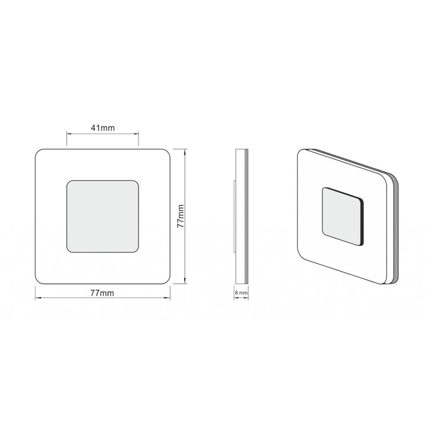LDST SW-01-SC-BC8 - Trappebelysning SWIFT 8xLED/1,2W/230V
