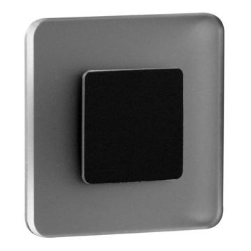 LDST SW-01-SC-BZ8 - LED trappebelysning SWIFT 8xLED/1,2W/230V mat antik sort 6500K