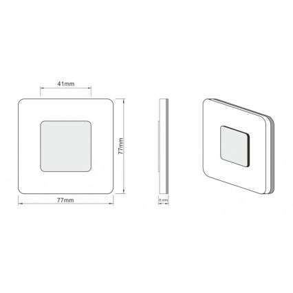 LDST SW-01-SS-BC8 - Trappebelysning SWIFT 8xLED/1,2W/230V