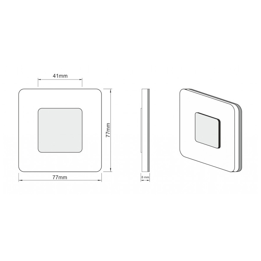 LDST SW-01-SS-BC8 - Trappebelysning SWIFT 8xLED/1,2W/230V