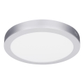 LED 2-i-1 overflade-/indbygget panel 24W/230V 3000/4000/6000K Ø 30 cm IP54 sølv