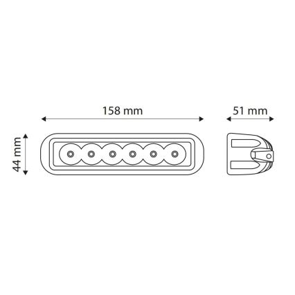 LED arbejdslampe EPISTAR 6xLED/18W/10-30V IP67 6.000K