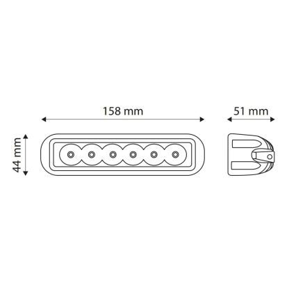 LED arbejdslampe EPISTAR 6xLED/18W/10-30V IP67 6.000K