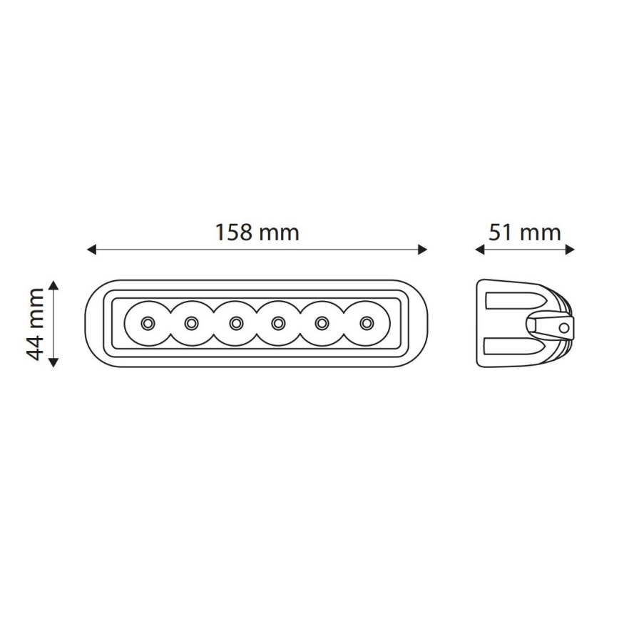 LED arbejdslampe EPISTAR 6xLED/18W/10-30V IP67 6.000K