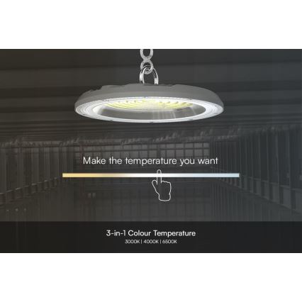 LED arbejdslampe High Bay LED/100W/230V 3000/4000/6500K IP65 ø 23,5 cm