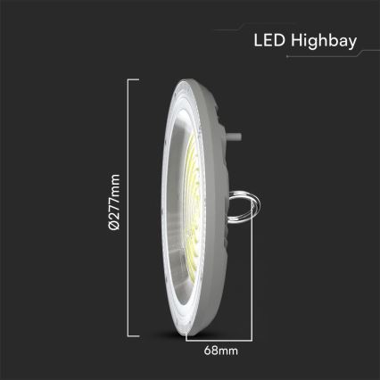 LED arbejdslampe High Bay LED/150W/230V 3000/4000/6500K IP65 ø 27,7 cm