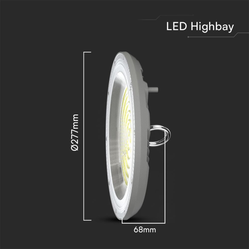 LED arbejdslampe High Bay LED/150W/230V 3000/4000/6500K IP65 ø 27,7 cm