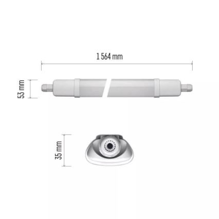 LED arbejdslampe LED/45W/230V IP65 4000K 156,4 cm