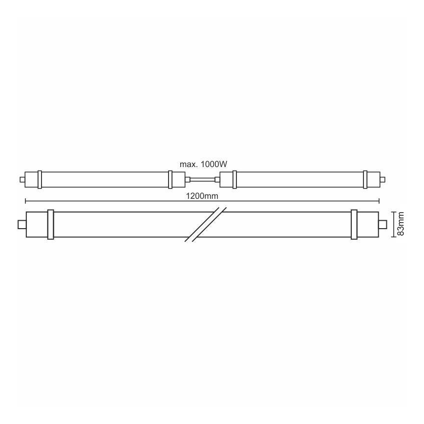LED arbejdslampe med sensor LED/40W/180-265V IP65 4000K