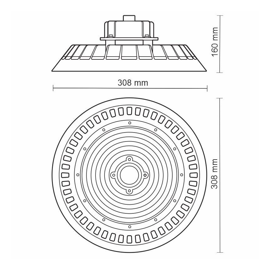 LED arbejdslampe UFO HIGHBAY LED/150W/230V 5000K IP65