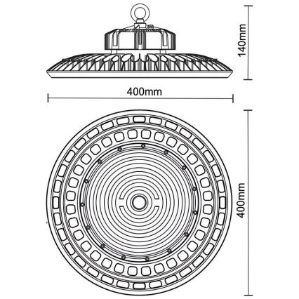 LED arbejdslampe UFO HIGHBAY LED/200W/230V 5000K IP65