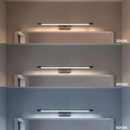 LED-belysning til badeværelsesspejl KLIMT LED/12W/230V 3000/4000/6000K 60 cm IP44 sort