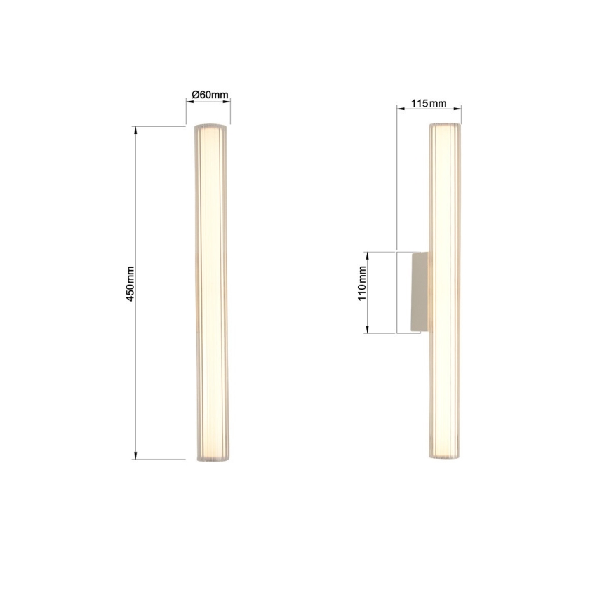 LED-spejlbelysning til badeværelset LINEA LED/8W/230V 3000/4000/6000K IP44 45 cm hvid