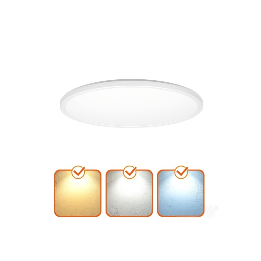 LED badeværelsesarmatur med bevægelses- og skumringssensor NIVERA LED/12W/230V IP54 3000/4000/6000K Ø 22,5 cm hvid + fjernbetjening