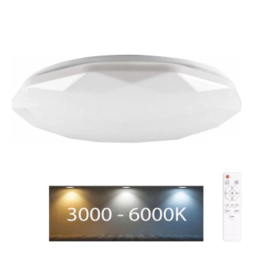 LED badeværelseslampe dæmpbar GALAXY LED/72W/230V diameter 49 cm 3000-6000K IP44 + fjernbetjening