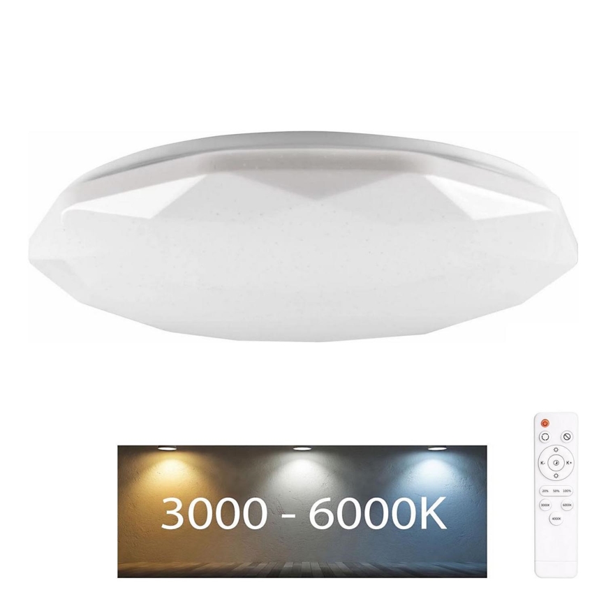 LED badeværelseslampe dæmpbar GALAXY LED/72W/230V diameter 49 cm 3000-6000K IP44 + fjernbetjening