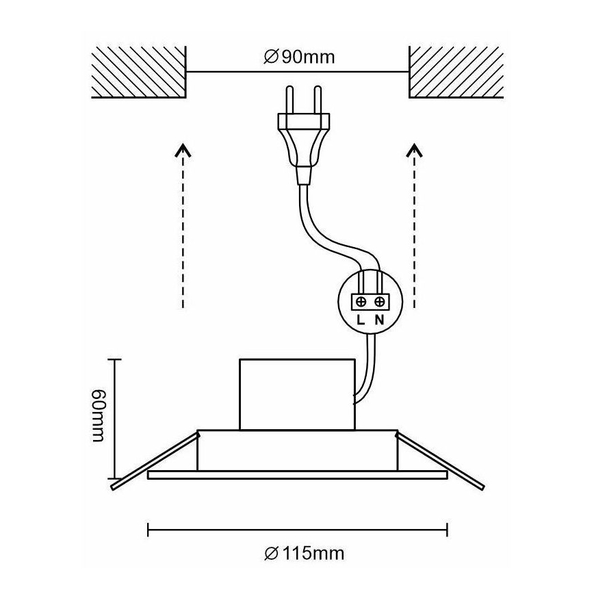 LED badeværelseslampe dæmpbar LED/10W/230V 3000K-6500K Wi-Fi Tuya IP44