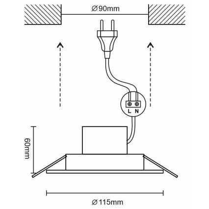 LED badeværelseslampe dæmpbar LED/10W/230V 3000K-6500K Wi-Fi Tuya IP44