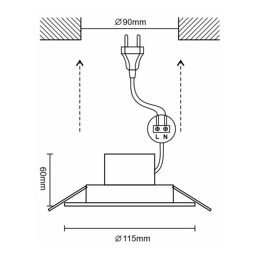 LED badeværelseslampe dæmpbar LED/10W/230V 3000K-6500K Wi-Fi Tuya IP44