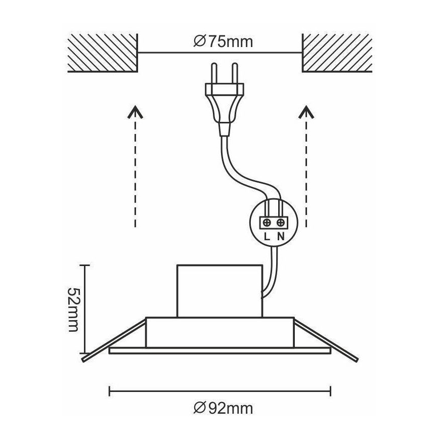 LED badeværelseslampe dæmpbar LED/7W/230V 3000K-6500K Wi-Fi Tuya IP44