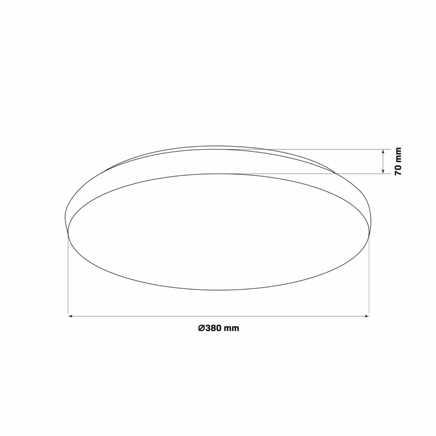 LED badeværelseslampe dæmpbar PIRIUS LED/48W/230V diameter 38 cm 3000-6000K IP44 + fjernbetjening