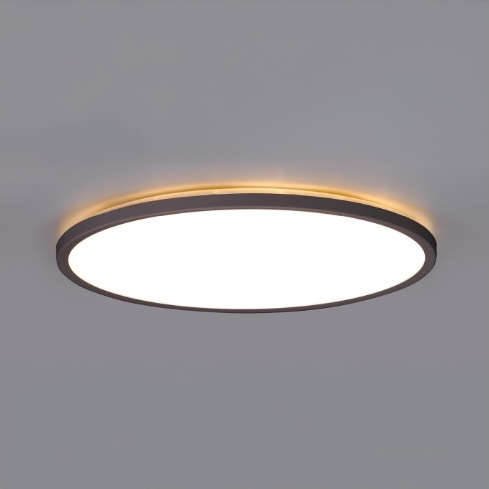 LED badeværelseslampe m. bevægelses- og skumringssensor NIVERA LED/12W/230V IP54 3000/4000/6000K diameter 22,5 cm sort + fjernbetjening