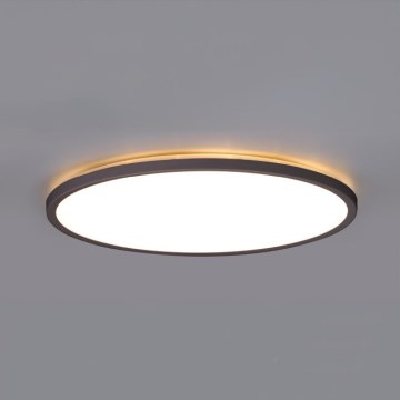 LED badeværelseslampe m. bevægelses- og skumringssensor NIVERA LED/24W/230V IP54 3000/4000/6000K diameter 30 cm sort + fjernbetjening