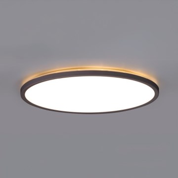 LED Badeværelseslampe m. bevægelses- og skumringssensor NIVERA LED/32W/230V IP54 3000/4000/6000K diameter 42 cm sort + fjernbetjening