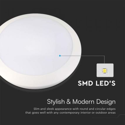 LED badeværelseslampe med sensor LED/20W/230V 3000/4000/6000K IP66 diameter 30 cm