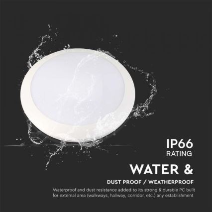 LED badeværelseslampe med sensor LED/20W/230V 3000/4000/6000K IP66 diameter 30 cm