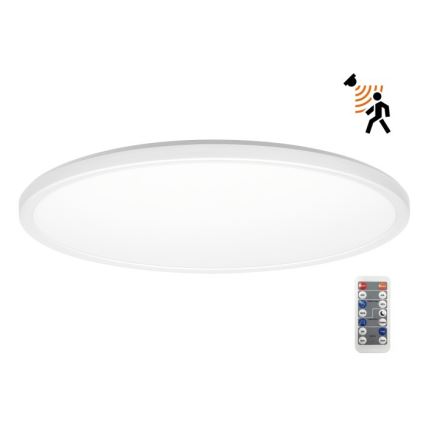 LED Badeværelseslampe med bevægelses- og skumringssensor NIVERA LED/32W/230V IP54 3000/4000/6000K Ø 42 cm hvid + fjernbetjening