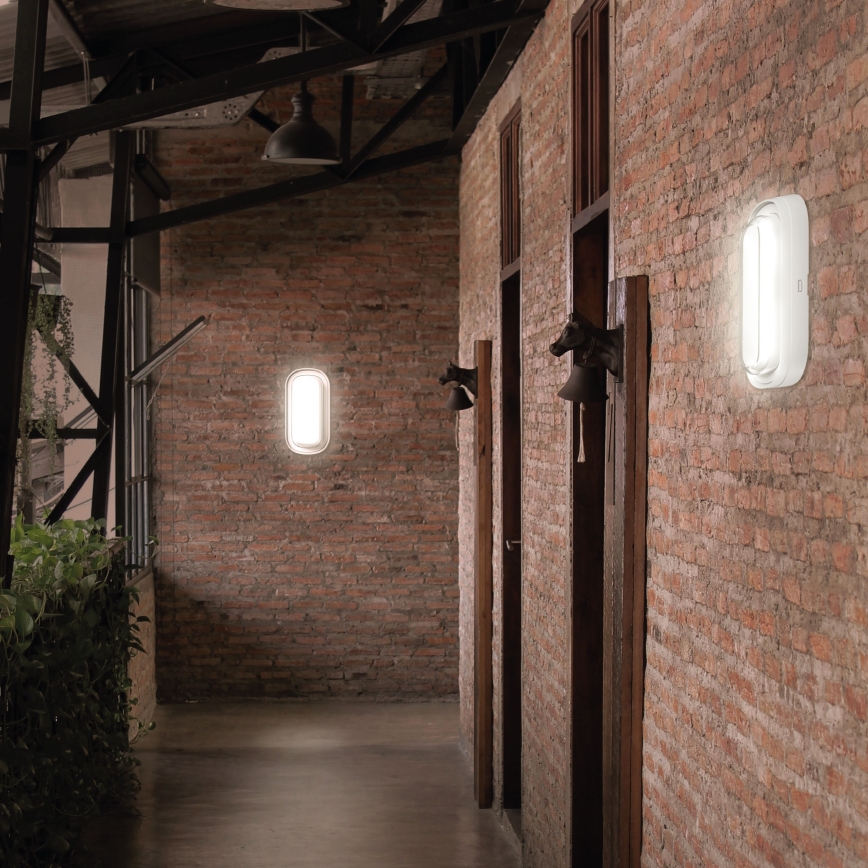LED væglampe til badeværelse PASTILO LED/10W/230V 2700/4000/6000K IK10 IP54 hvid oval