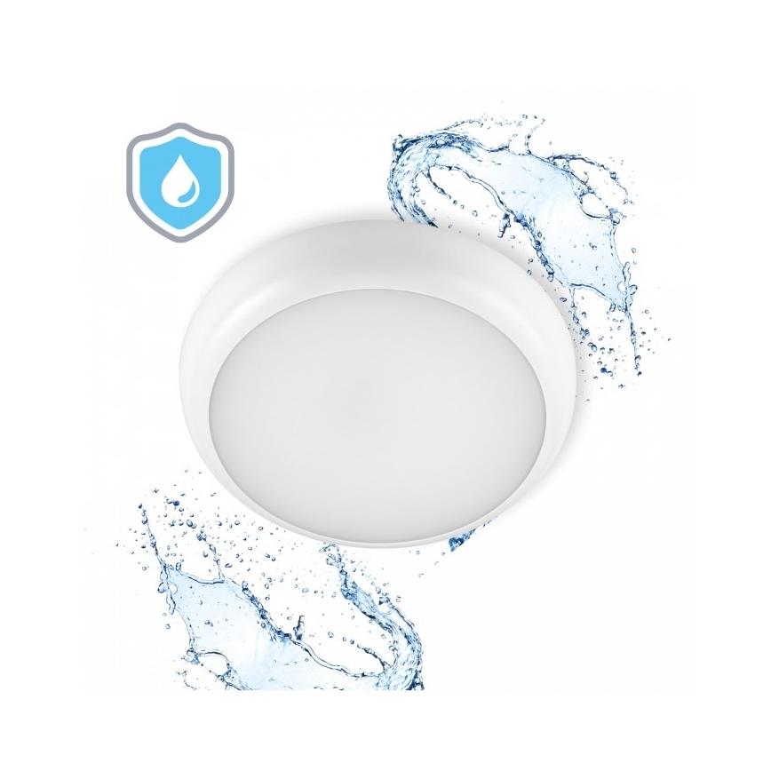 LED loftlampe til badeværelse DEFENDER LED/12/18/24W/230V 3000/4000/6500K IP65 Ø 30 cm hvid