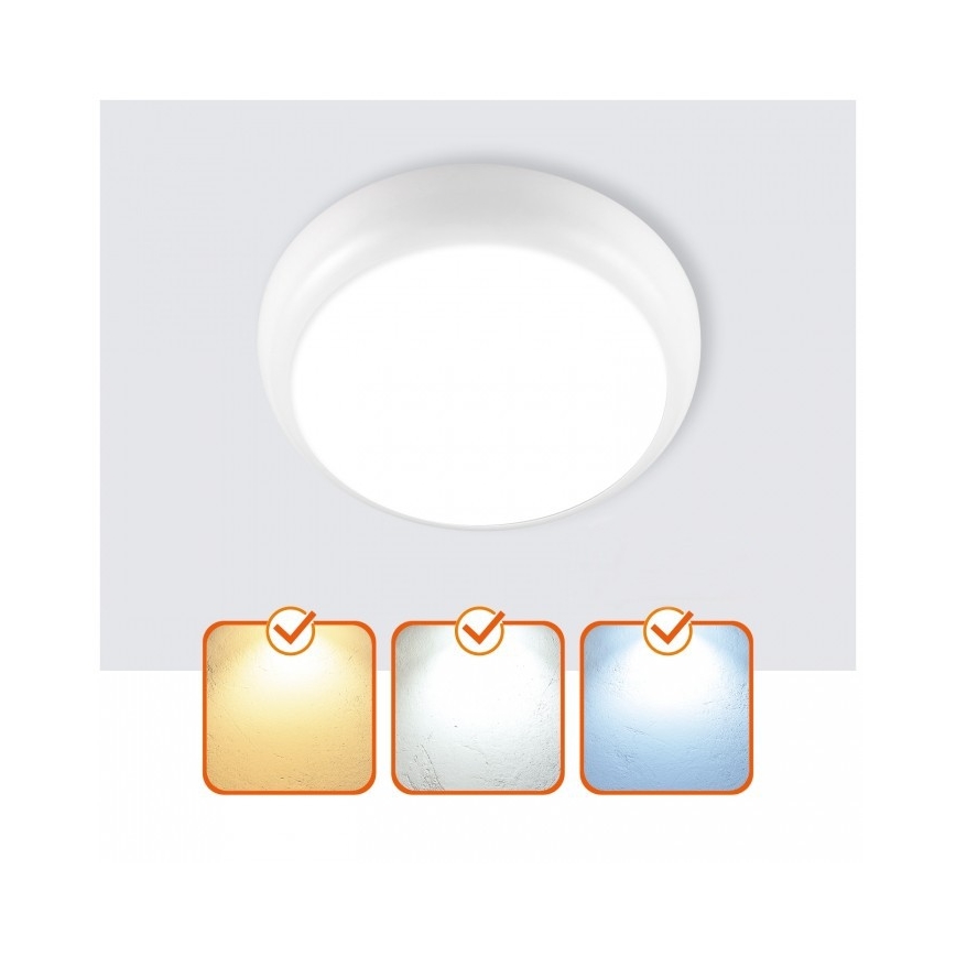 LED loftlampe til badeværelse DEFENDER LED/12/18/24W/230V 3000/4000/6500K IP65 Ø 30 cm hvid