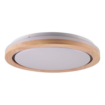 LED badeværelsesloftlampe i træ LED/24W/230V Ø 39 cm IP44 egetræ