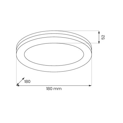 LED badeværelsesloftlampe MARLON LED/12W/230V Ø 18 cm IP54 hvid