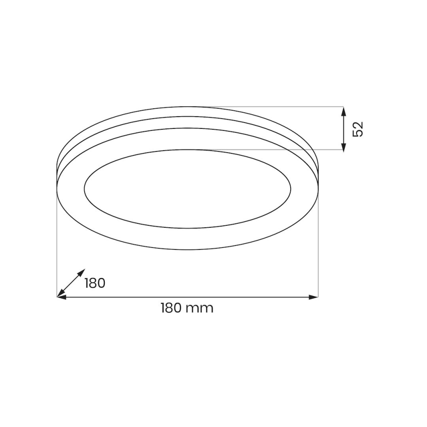 LED badeværelsesloftlampe MARLON LED/12W/230V Ø 18 cm IP54 hvid