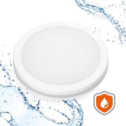 LED badeværelsesloftlampe med sensor LED/24W/230V 3000/4000/6500K IP65 Ø 30 cm hvid + fjernbetjening