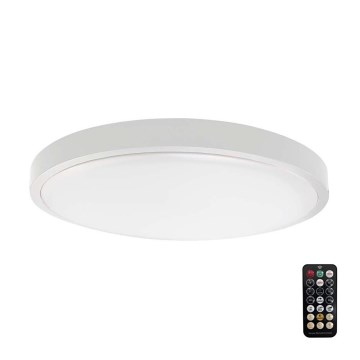 LED Badeværelsesloftlampe med sensor SAMSUNG CHIP LED/18W/230V IP44 3000K Ø 29 cm hvid + fjernbetjening