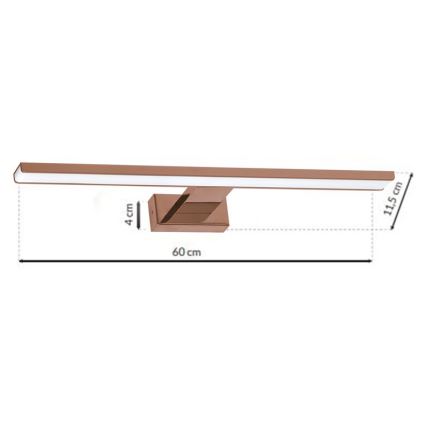 LED Badeværelsesbelysning til spejl SHINE LED/13,8W/230V IP44 rosaguld