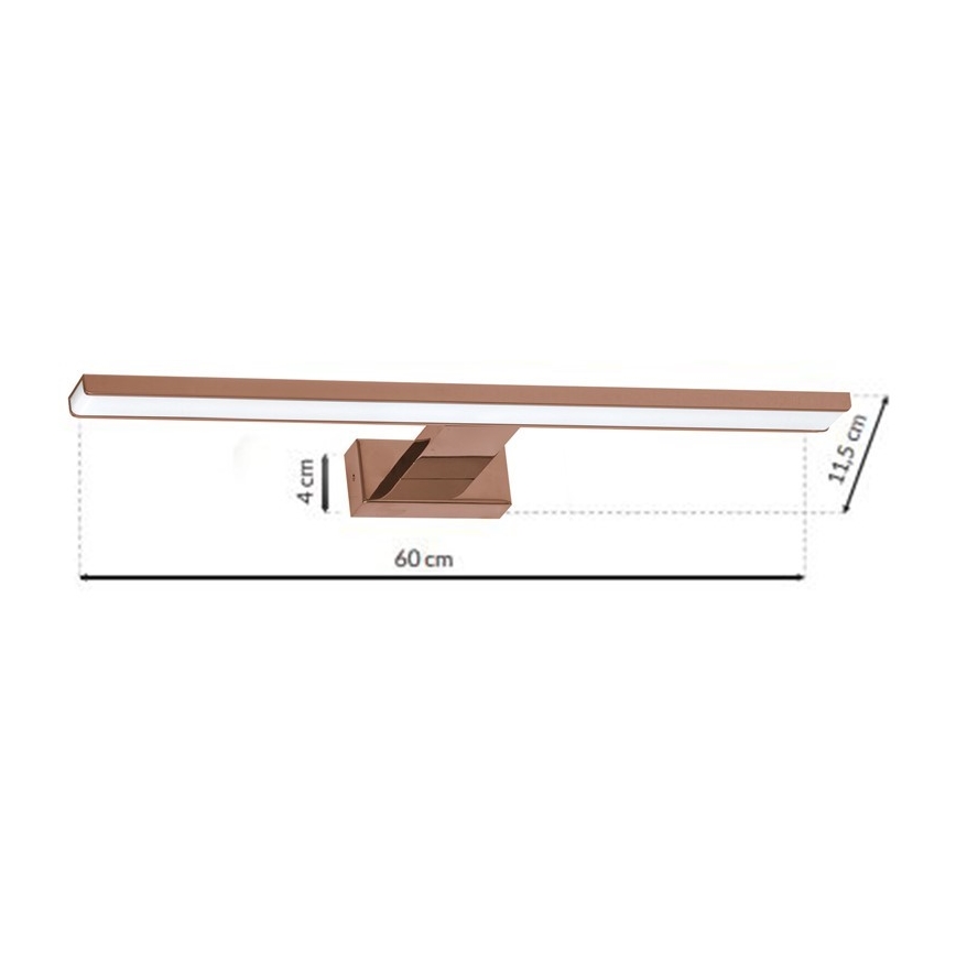 LED Badeværelsesbelysning til spejl SHINE LED/13,8W/230V IP44 rosaguld