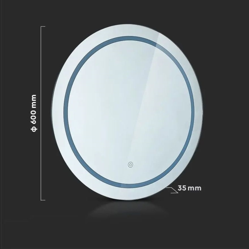 LED badeværelsesspejl m. lys og varme LED/25W/230V IP44 3000K/4000K/6400K