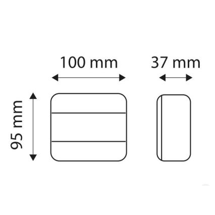 LED baglygte multifunktionel MULTI LED/1,5W/12V IP65 rød/orange