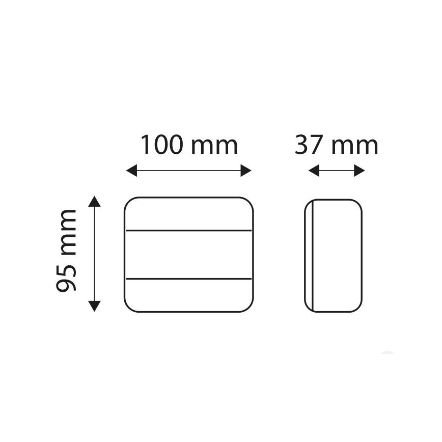 LED baglygte multifunktionel MULTI LED/1,5W/12V IP65 rød/orange