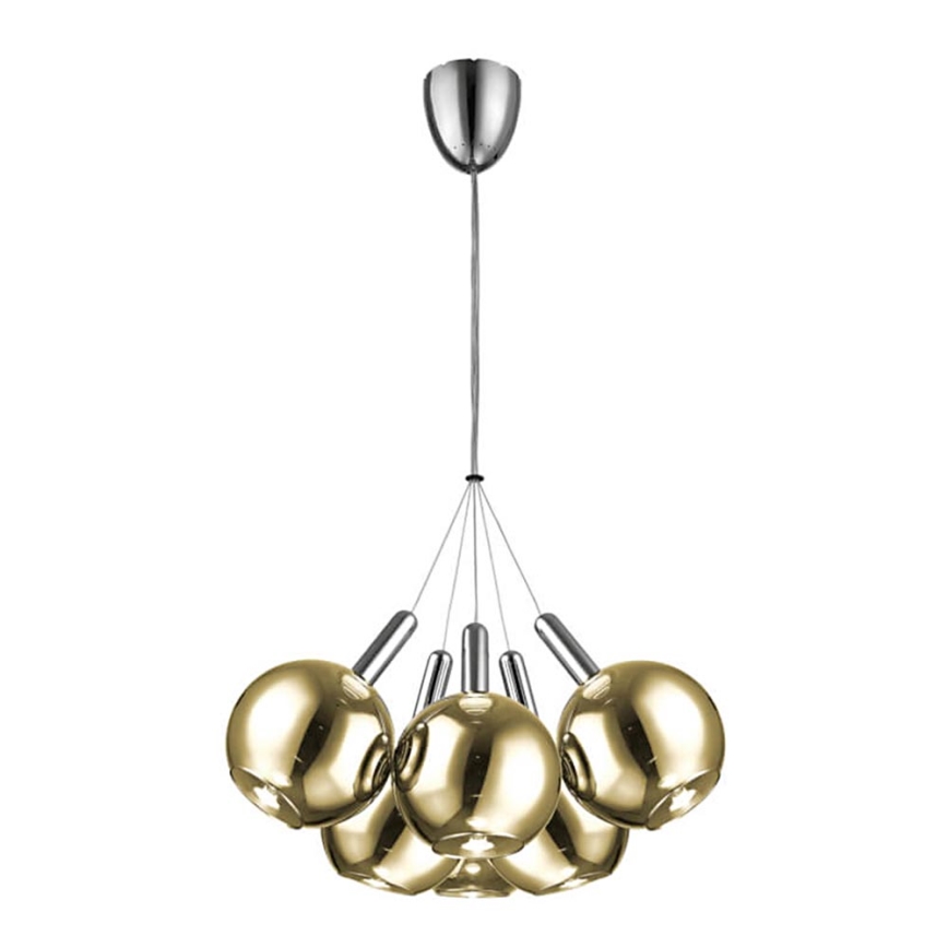 LED BALLS 6xLED/5W230V gylden/mat krom