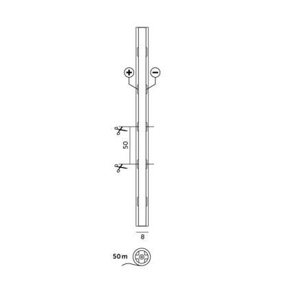 LED-bånd TRAMO LED/500W/24V 50 m 6500K