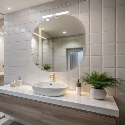 LED belysning til badeværelsesspejl APA LED/6W/230V 40 cm IP44 guldfarvet