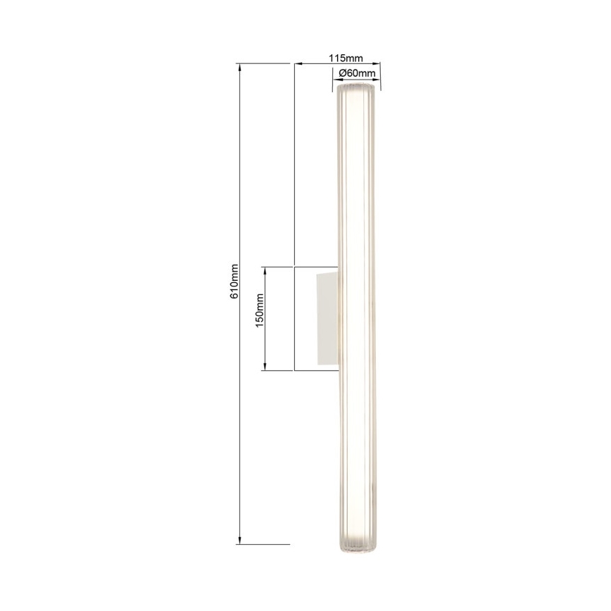 LED-spejlbelysning til badeværelset LINEA LED/12W/230V 3000/4000/6000K IP44 61 cm hvid