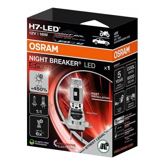 LED-bilpære NIGHT BREAKER SPEED H7 PX26d/16W/12V 6000K - Osram