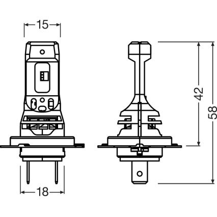 LED-bilpære NIGHT BREAKER SPEED H7 PX26d/16W/12V 6000K - Osram